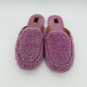 UGG Purple Shearling Slippers Mule Women's Size 10 Cozy Fluff Loafer